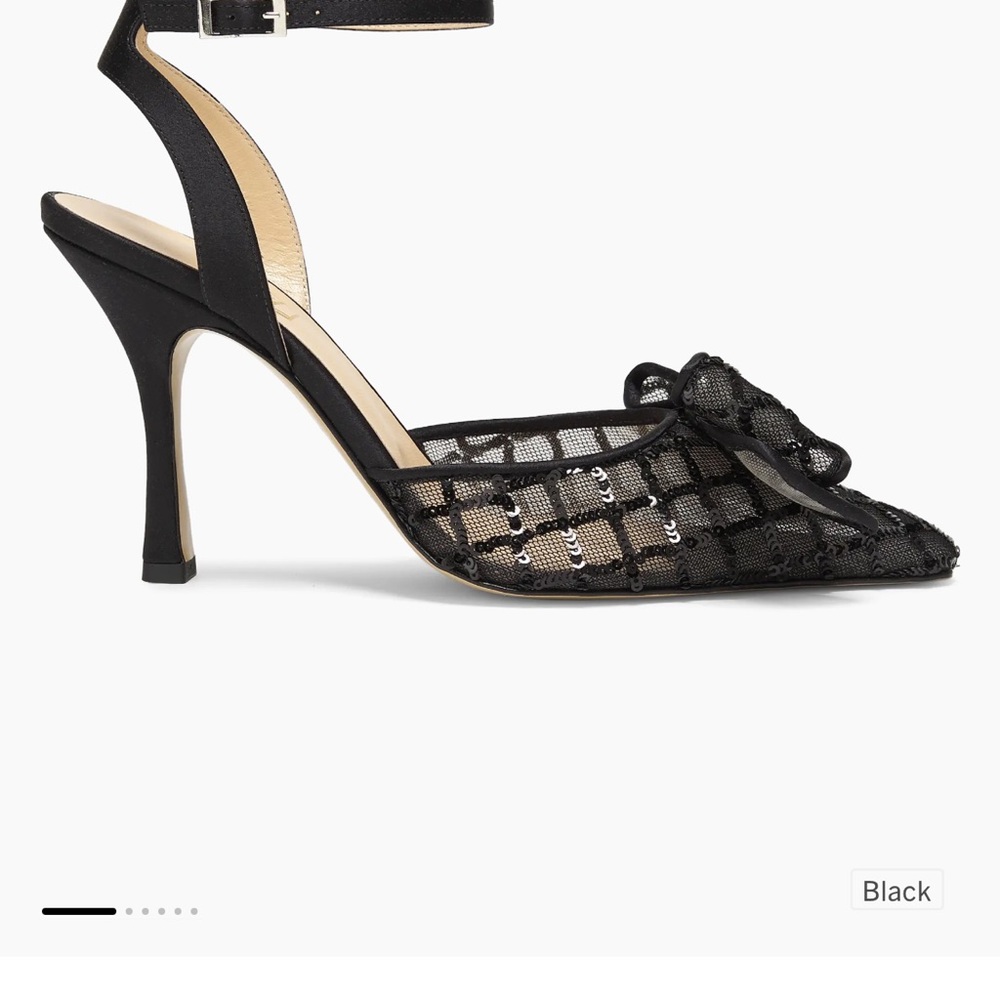 Chic Black Bow Women's Heels